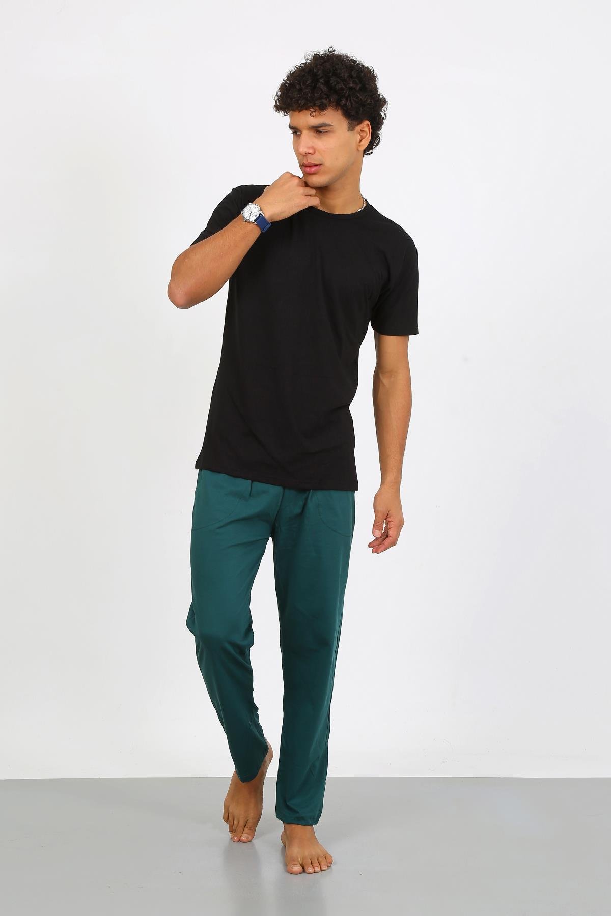 Akbeniz Erkek Pamuk Yeşil Tek Alt Pijama 27495