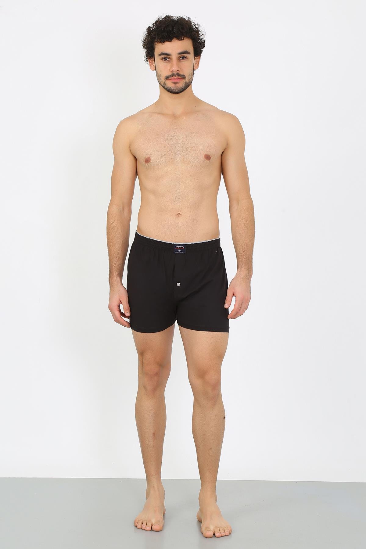 Akbeniz Erkek Penye Boxer Siyah 40091