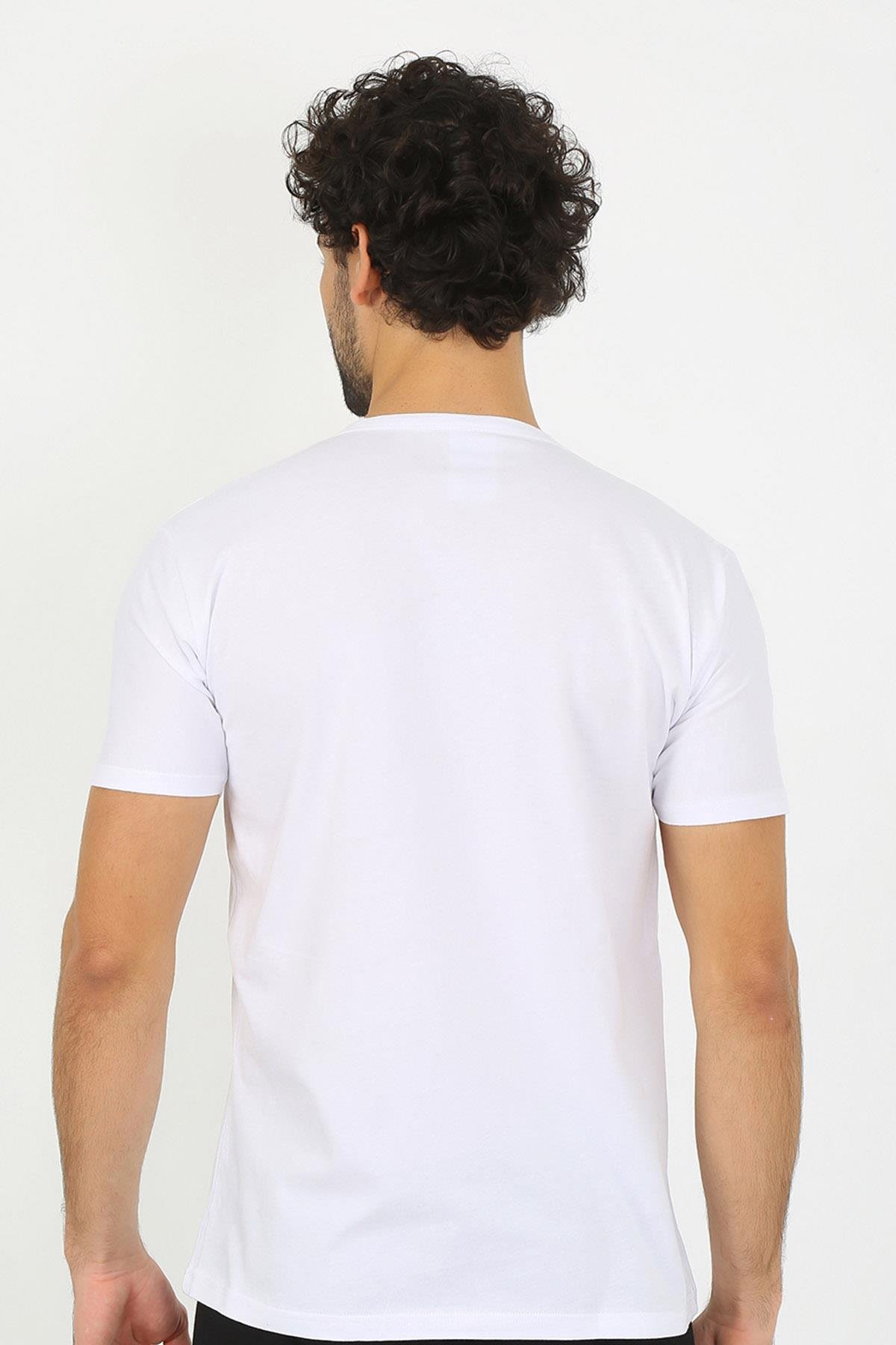 Akbeniz Erkek Sıfır Yaka Beyaz Penye Atlet 6567