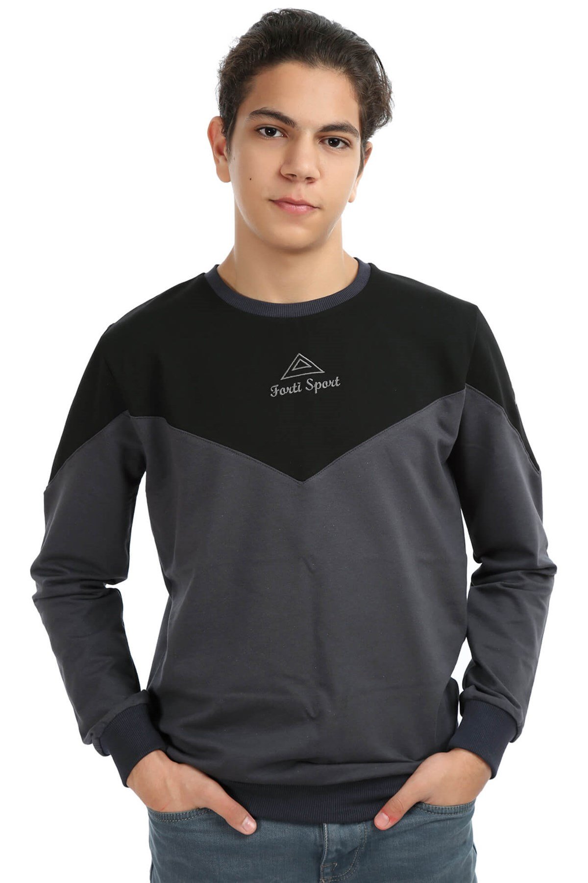 Akbeniz Erkek Siyah Antrasit Sweatshirt 2754