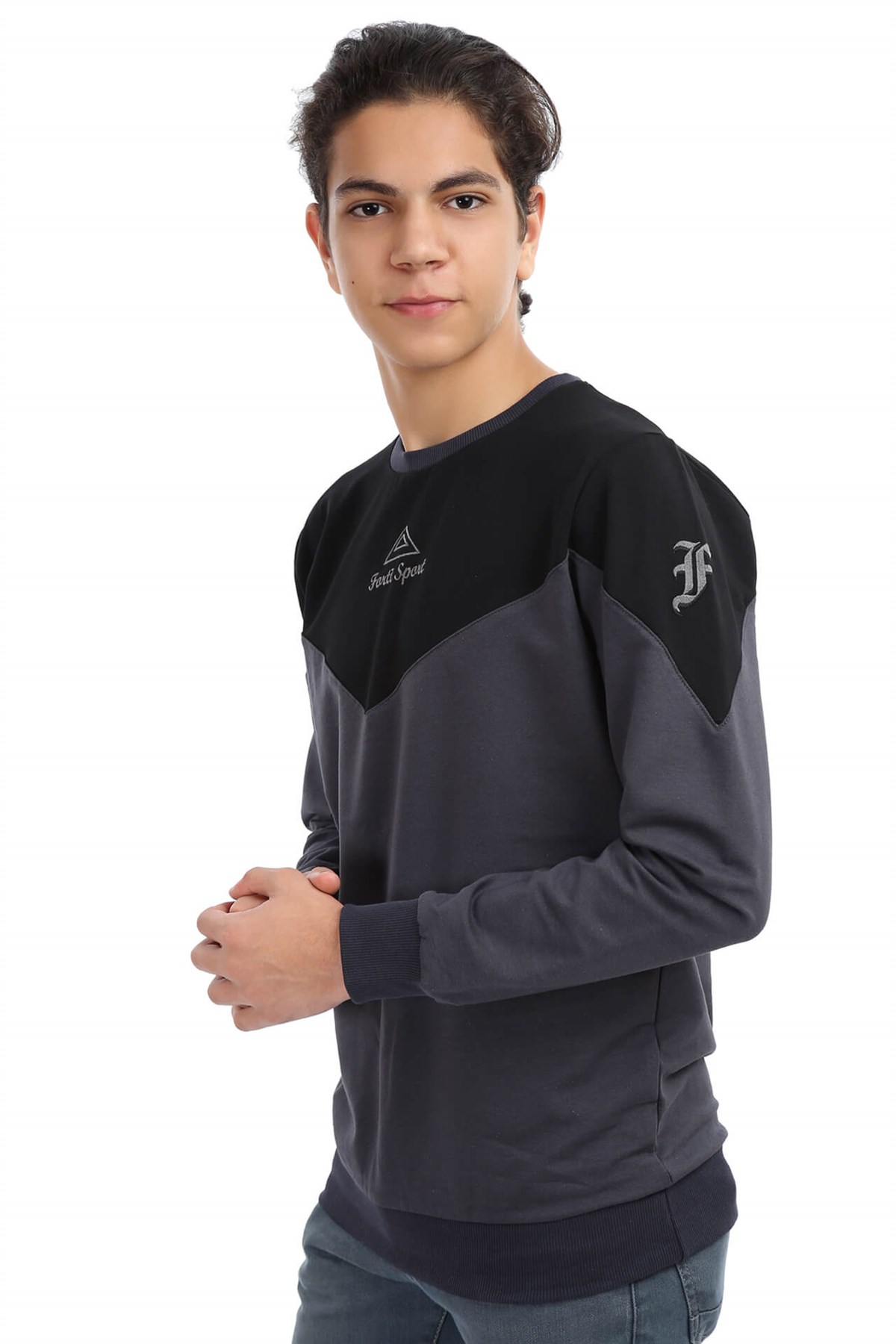 Akbeniz Erkek Siyah Antrasit Sweatshirt 2754