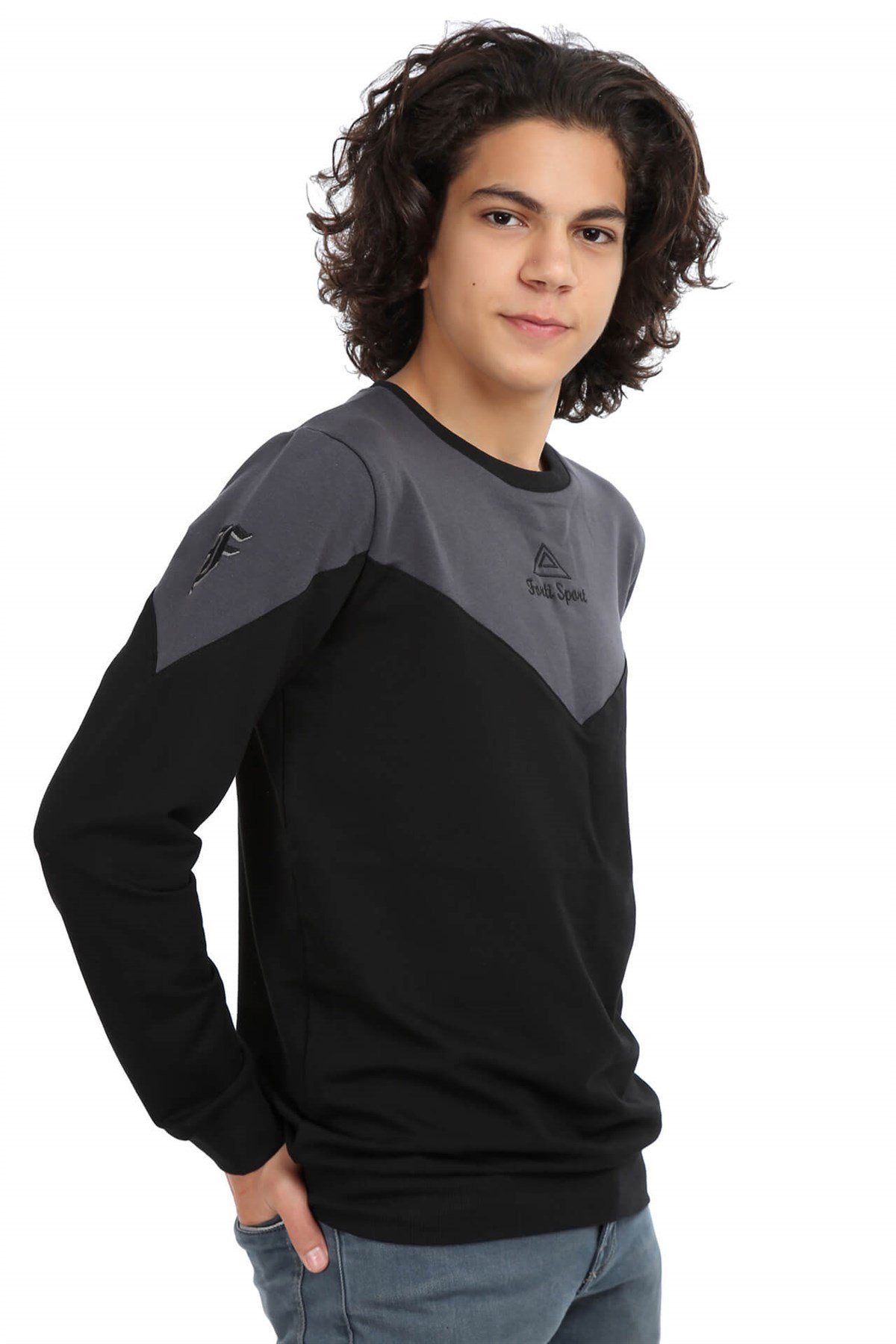 Akbeniz Erkek Siyah Antrasit Sweatshirt 2758