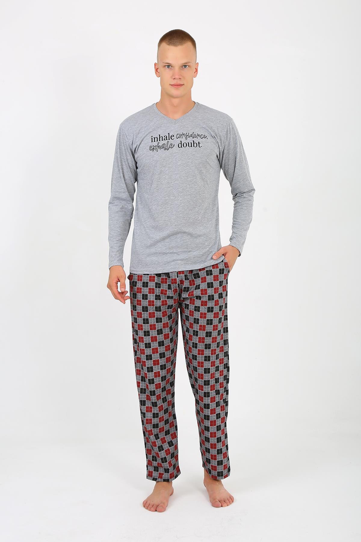 Akbeniz Erkek Uzun Kol Penye Pijama Takımı Sevgili Kombini 50130 Tek Pijama Fiyatıdır . 