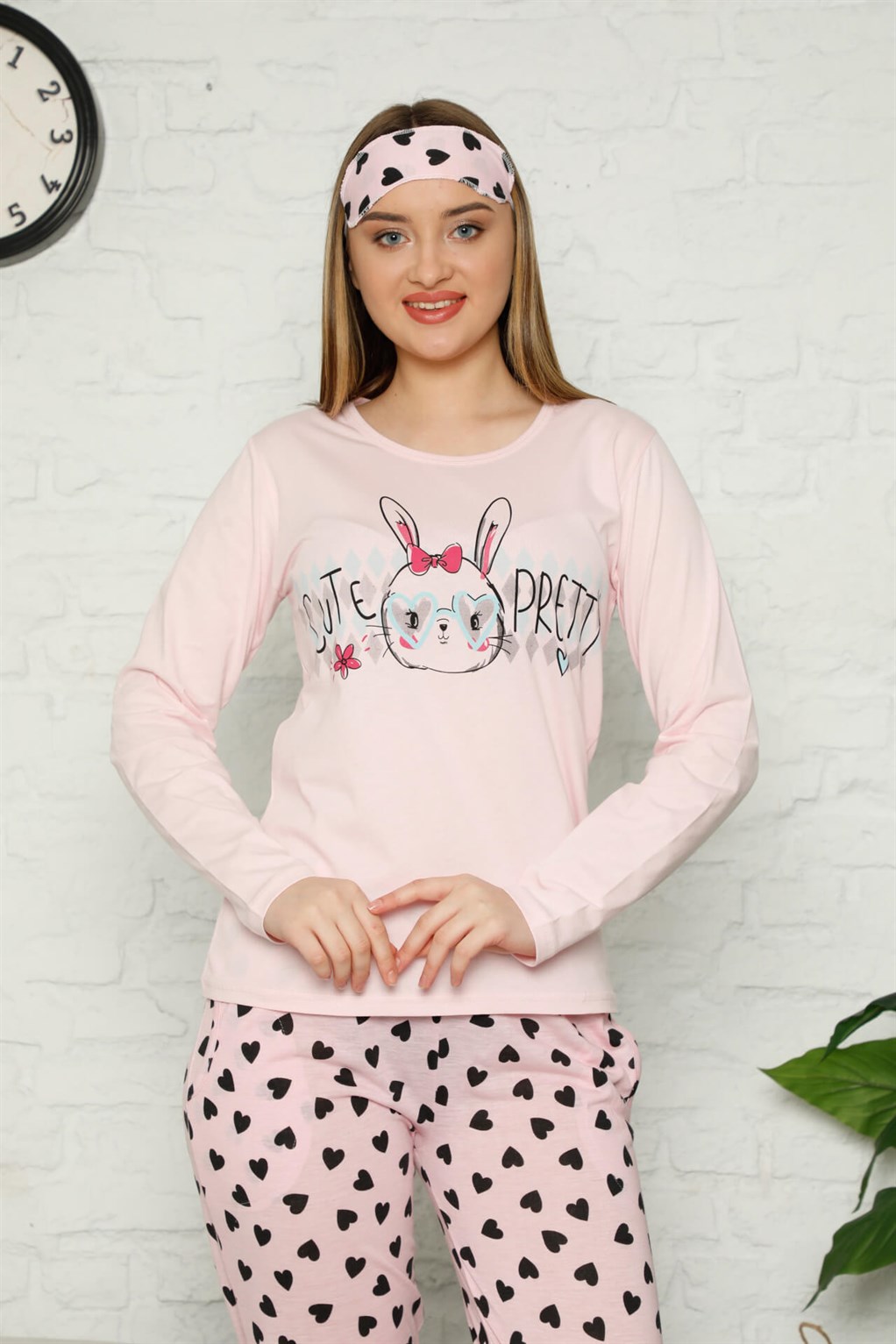 Akbeniz Kadın %100 Pamuk Penye Kısa Kol Pijama Takım 2748