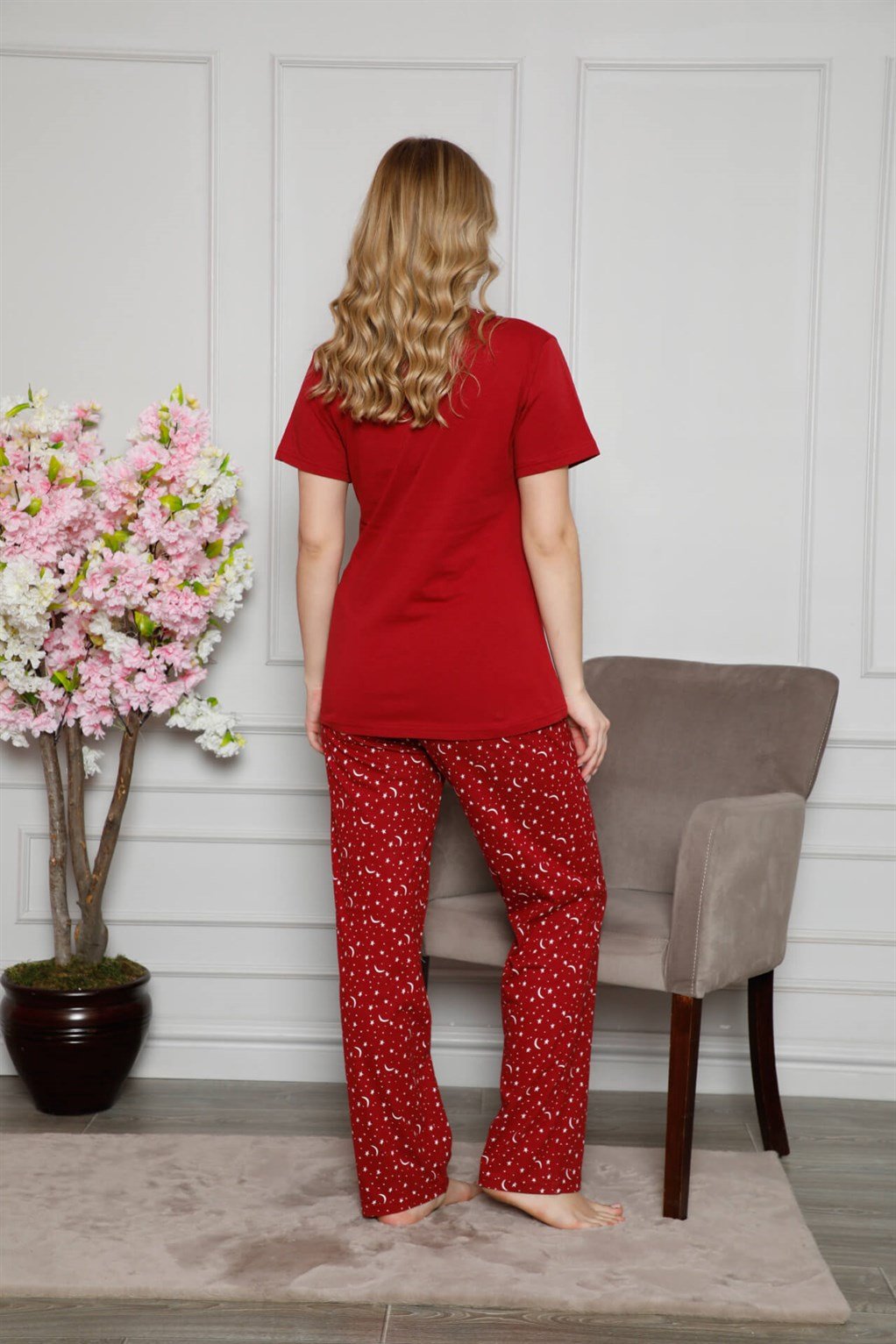Akbeniz Kadın %100 Pamuklu Hamile Pijama Takımı 4506