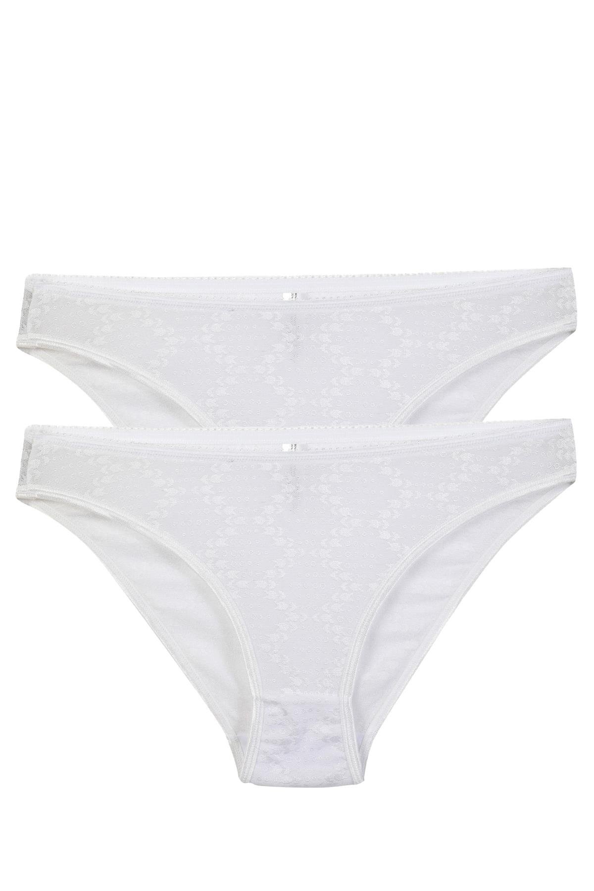 Akbeniz Kadın Beyaz Desenli 2’li Slip
