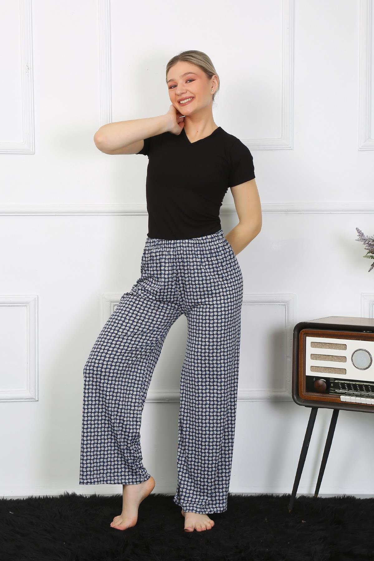 Akbeniz Kadın Bol Paça Penye Alt Üst Takım 5504