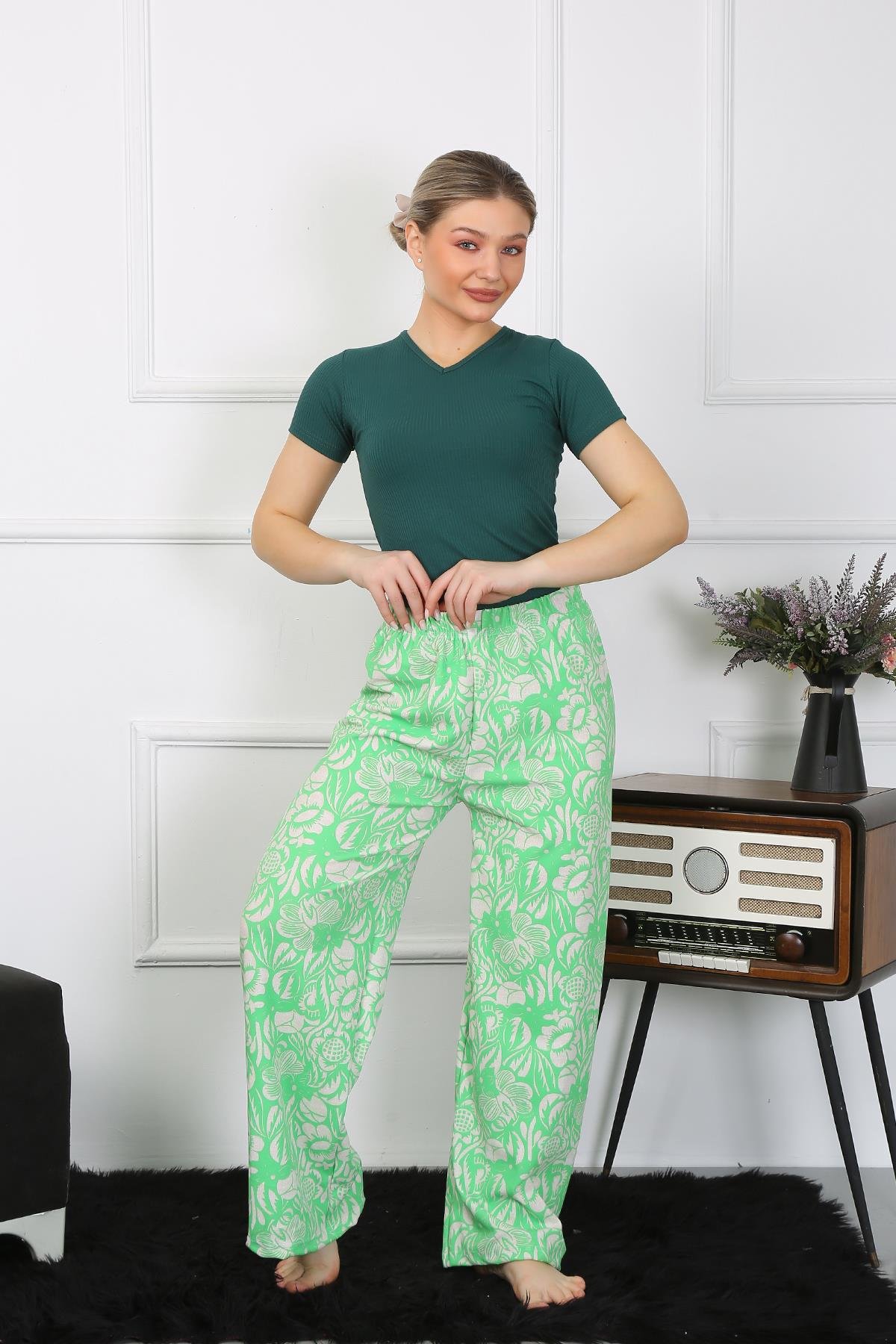 Akbeniz Kadın Bol Paça Penye Alt Üst Takım 5503