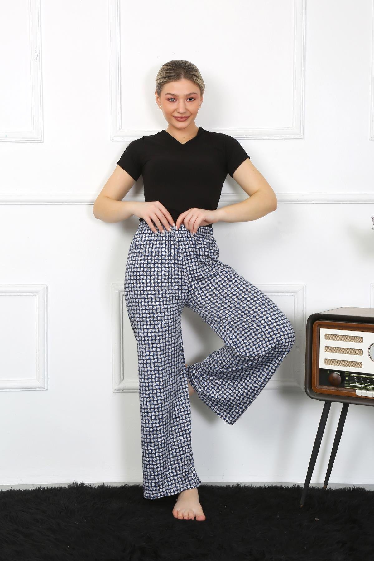 Akbeniz Kadın Bol Paça Penye Alt Üst Takım 5504