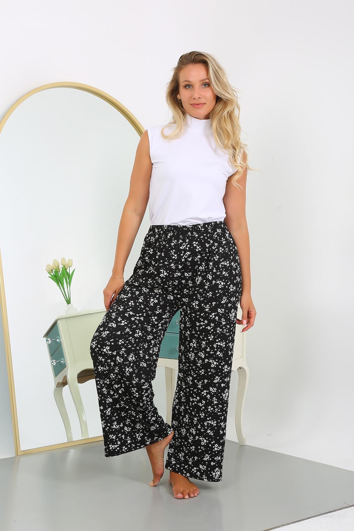 Akbeniz Kadın Büyük Beden Bürümcük Pantolon 210077