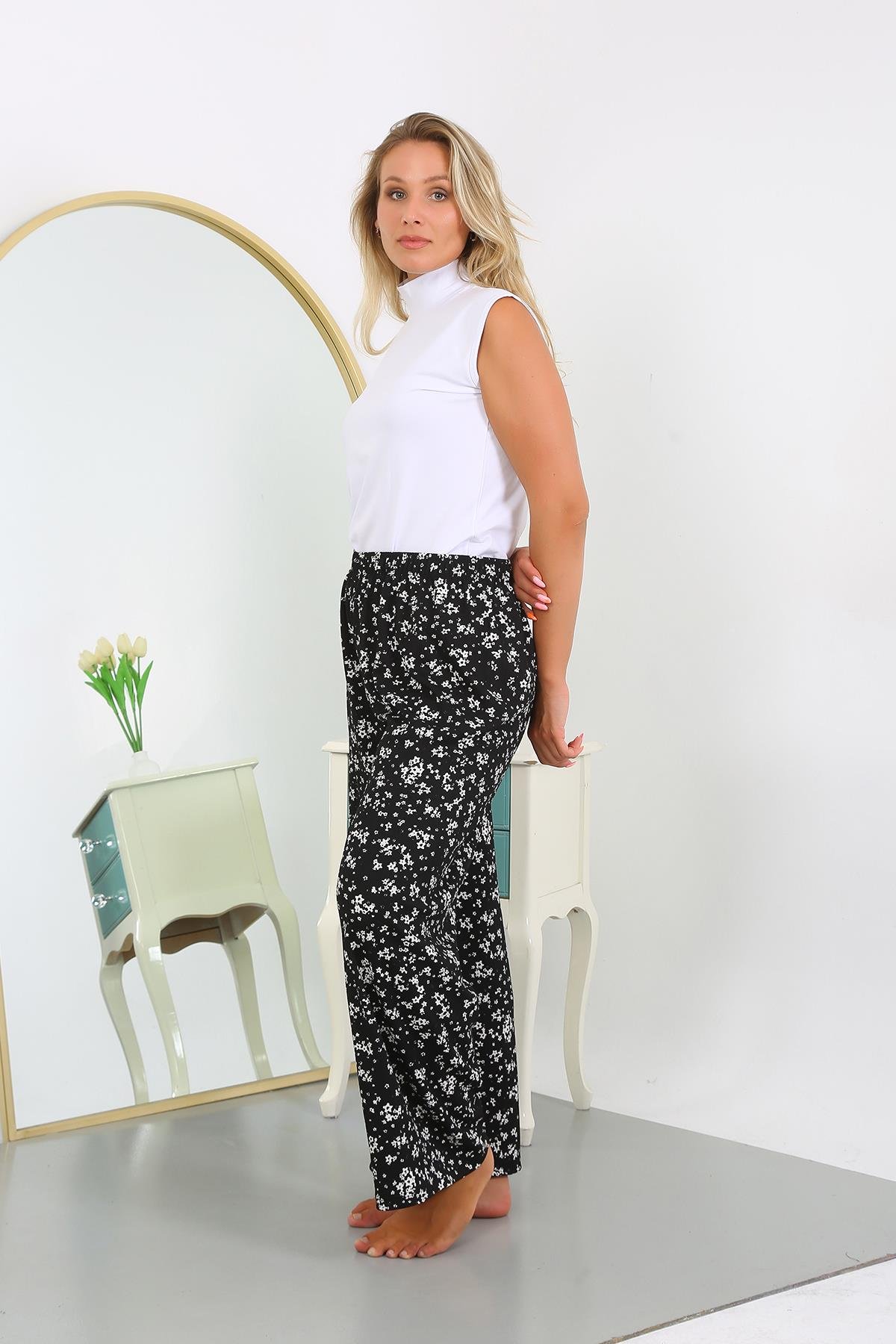 Akbeniz Kadın Büyük Beden Bürümcük Pantolon 210077