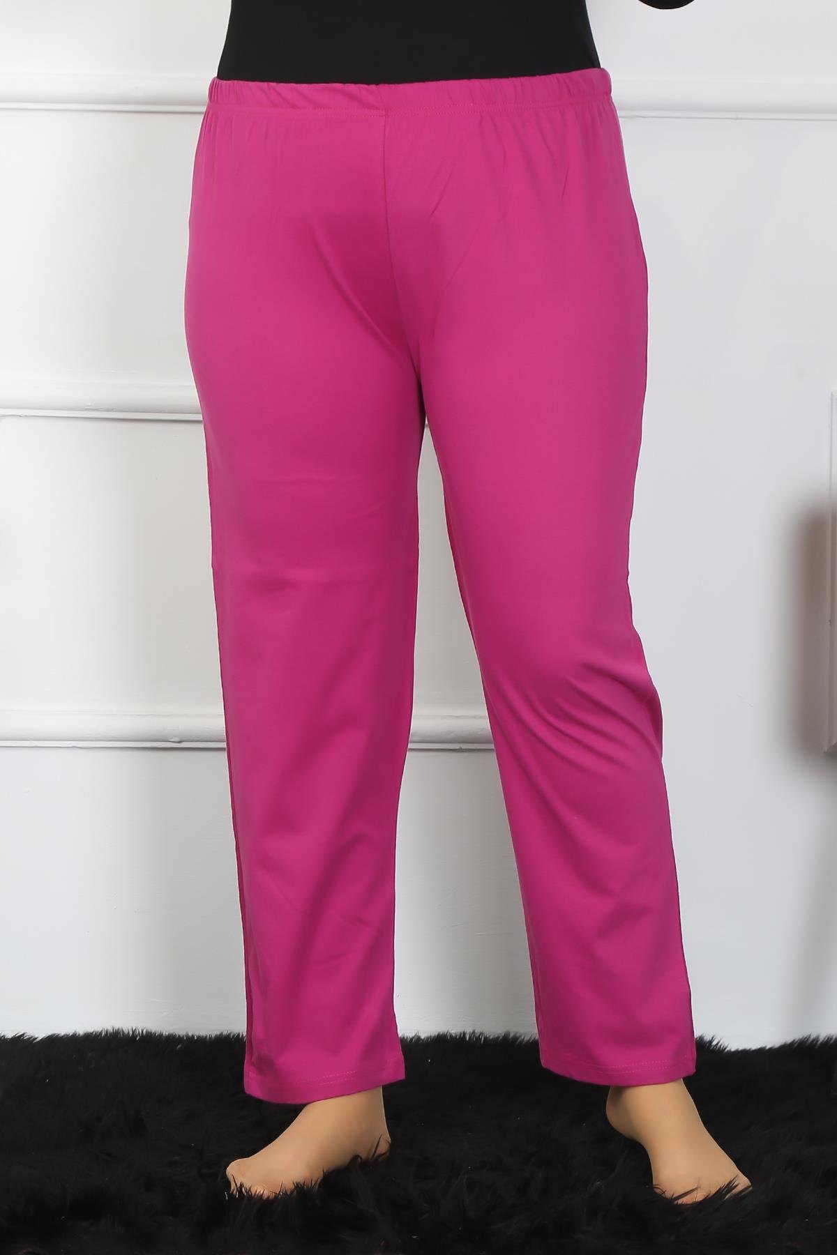 Akbeniz Kadın Büyük Beden Fuşya Tek Alt Pijama 27505