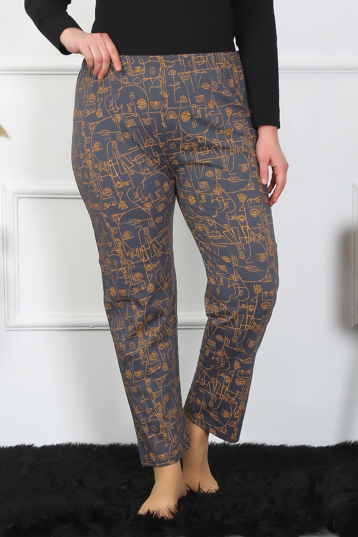 Akbeniz Kadın Büyük Beden Tek Alt Pijama 27502