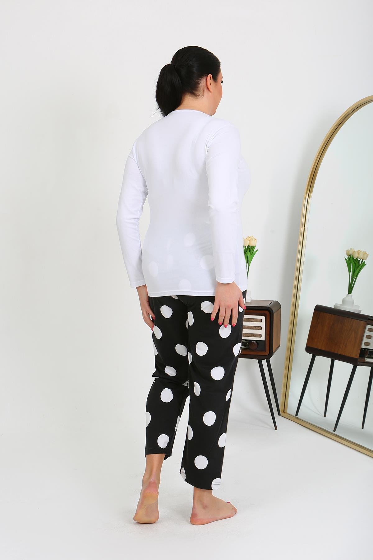 Akbeniz Kadın Büyük Beden Tek Alt Pijama Siyah 27553