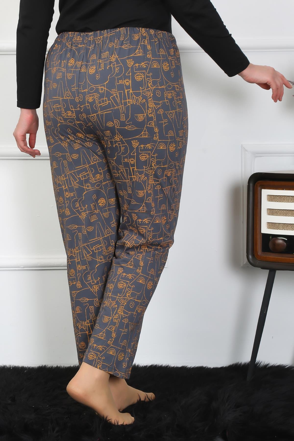 Akbeniz Kadın Büyük Beden Tek Alt Pijama 27502