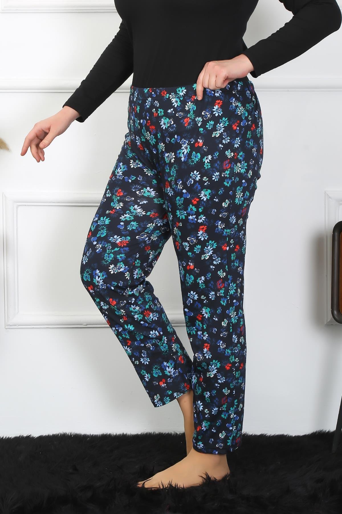 Akbeniz Kadın Büyük Beden Tek Alt Pijama 27501