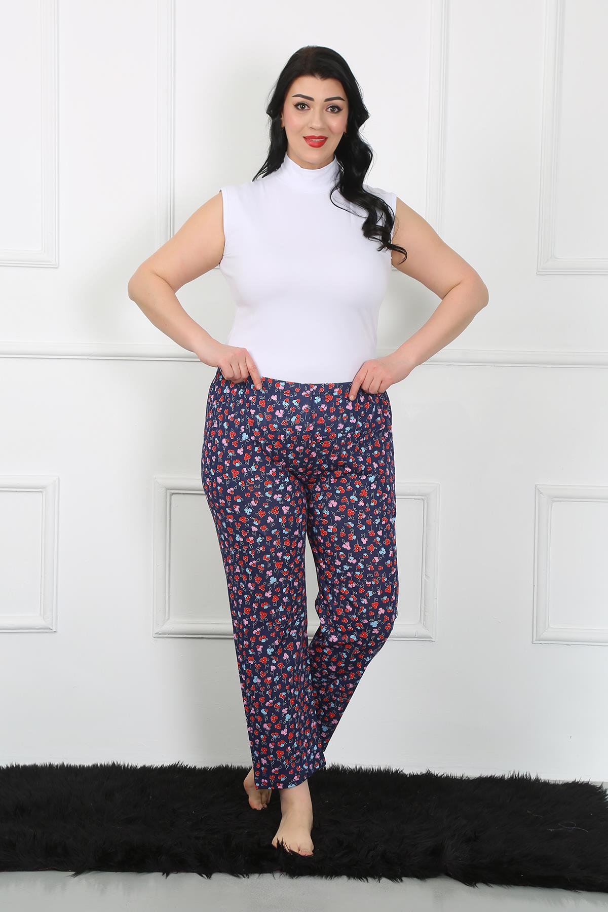 Akbeniz Kadın Büyük Beden Tek Alt Pijama 27508