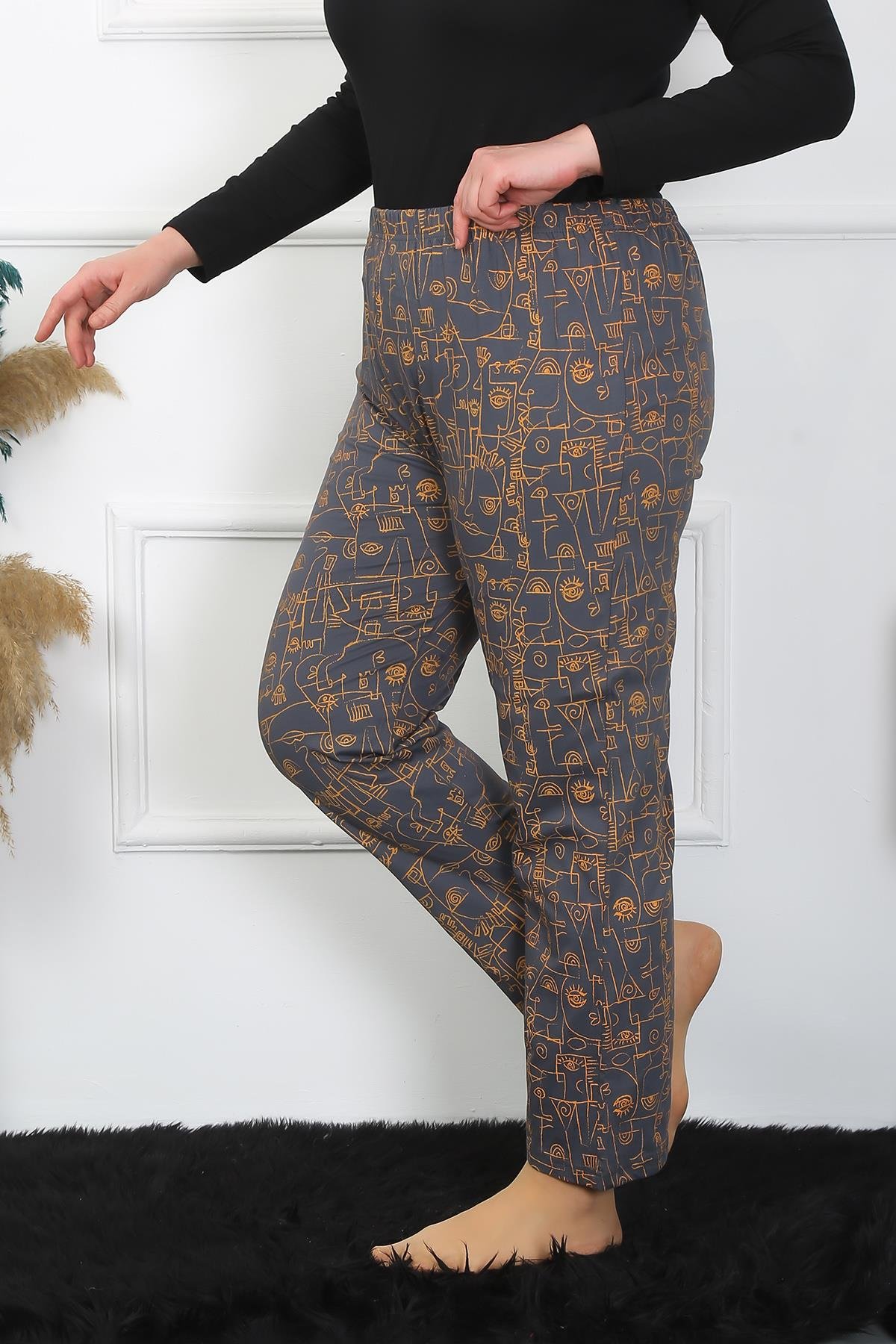 Akbeniz Kadın Büyük Beden Tek Alt Pijama 27502