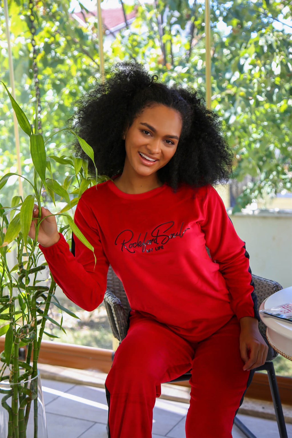 Akbeniz Kadın Kadife Eşofman Takım 9077