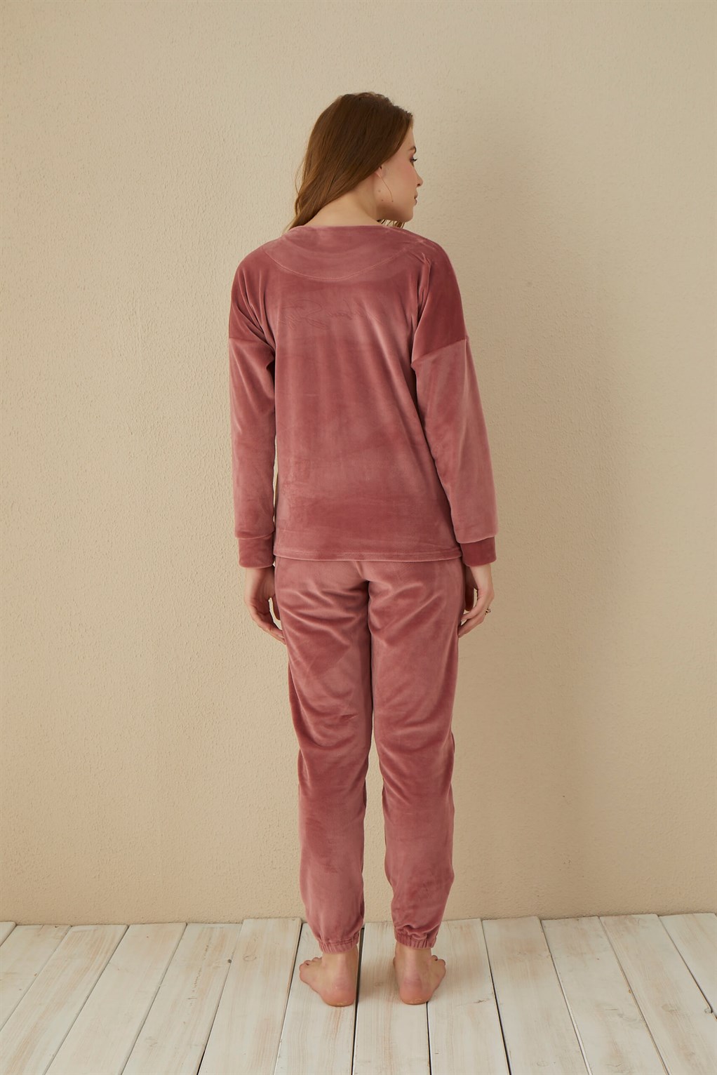 Akbeniz Kadın Kadife Pijama Takım 9046