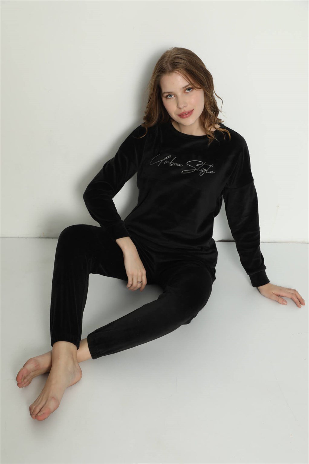 Akbeniz Kadın Kadife Pijama Takım 9047