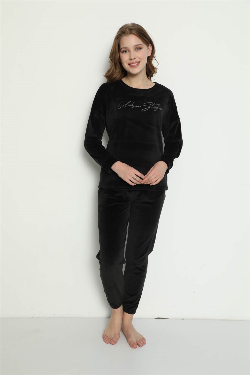 Akbeniz Kadın Kadife Pijama Takım 9047