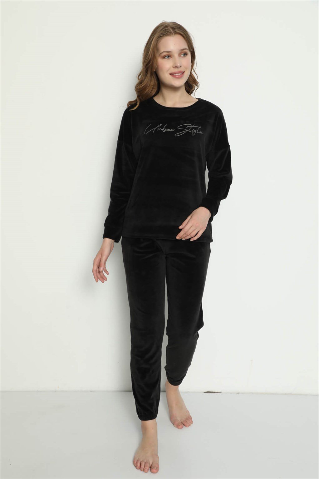 Akbeniz Kadın Kadife Pijama Takım 9047