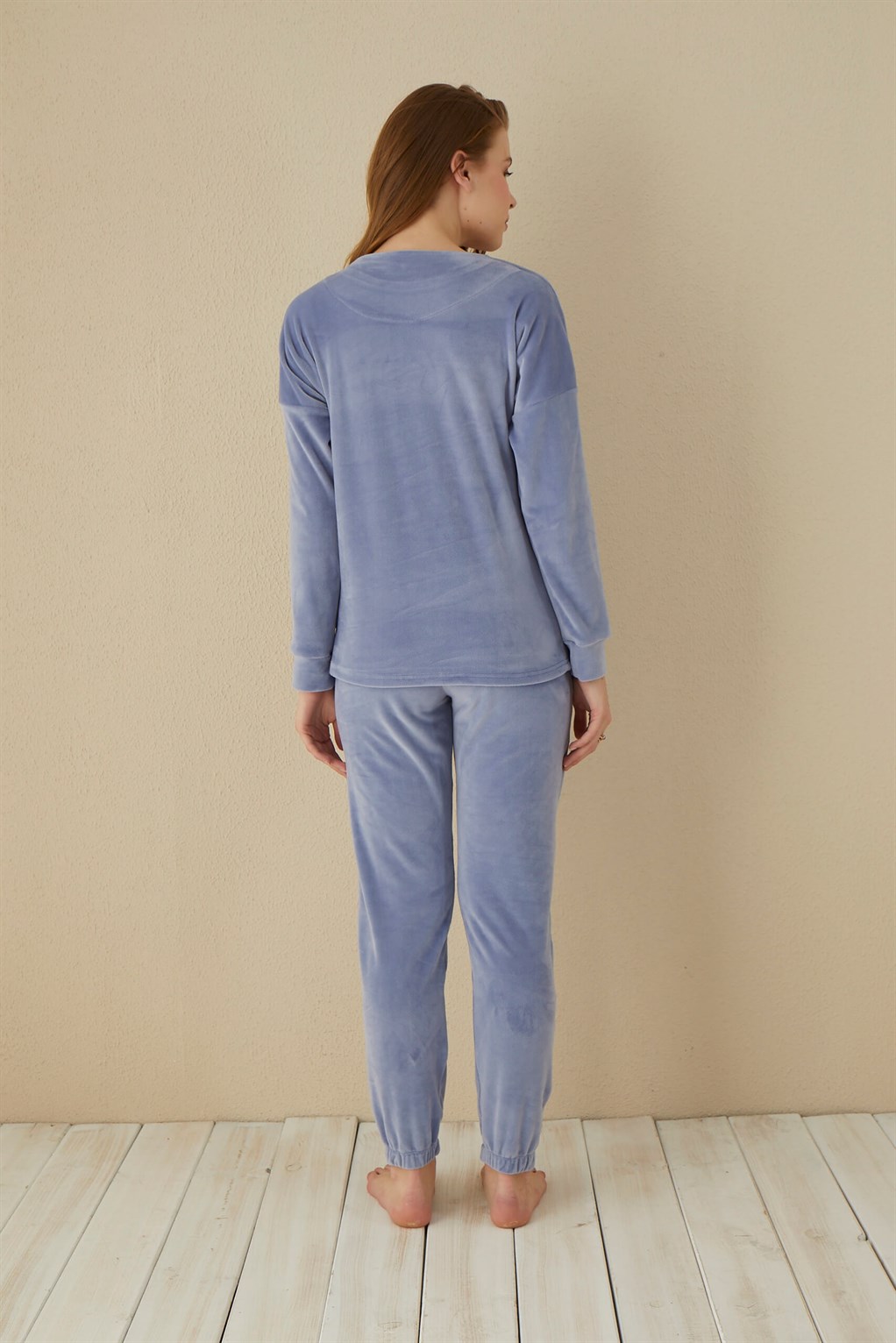 Akbeniz Kadın Kadife Pijama Takım 9052