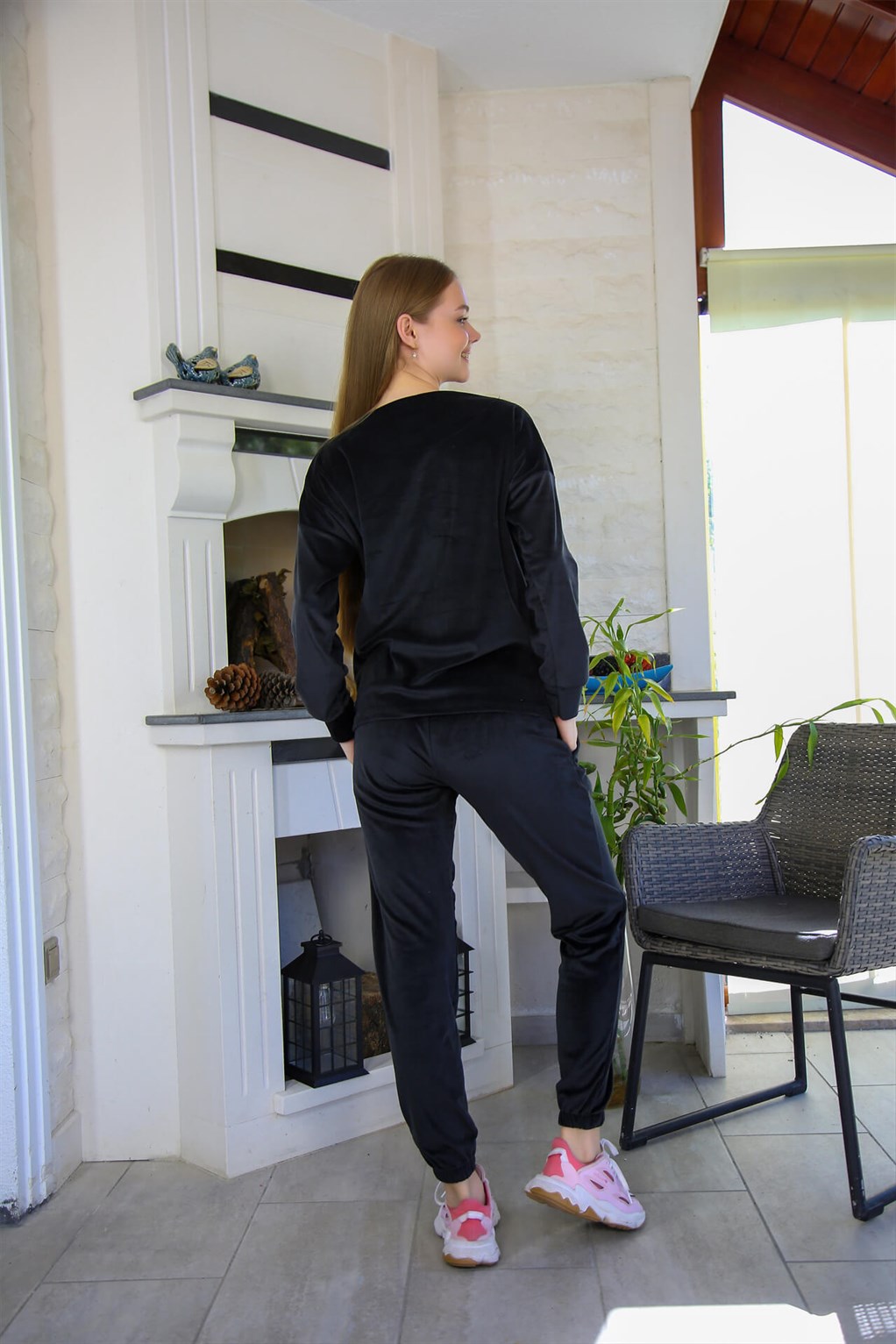 Akbeniz Kadın Kadife Pijama Takım 9079