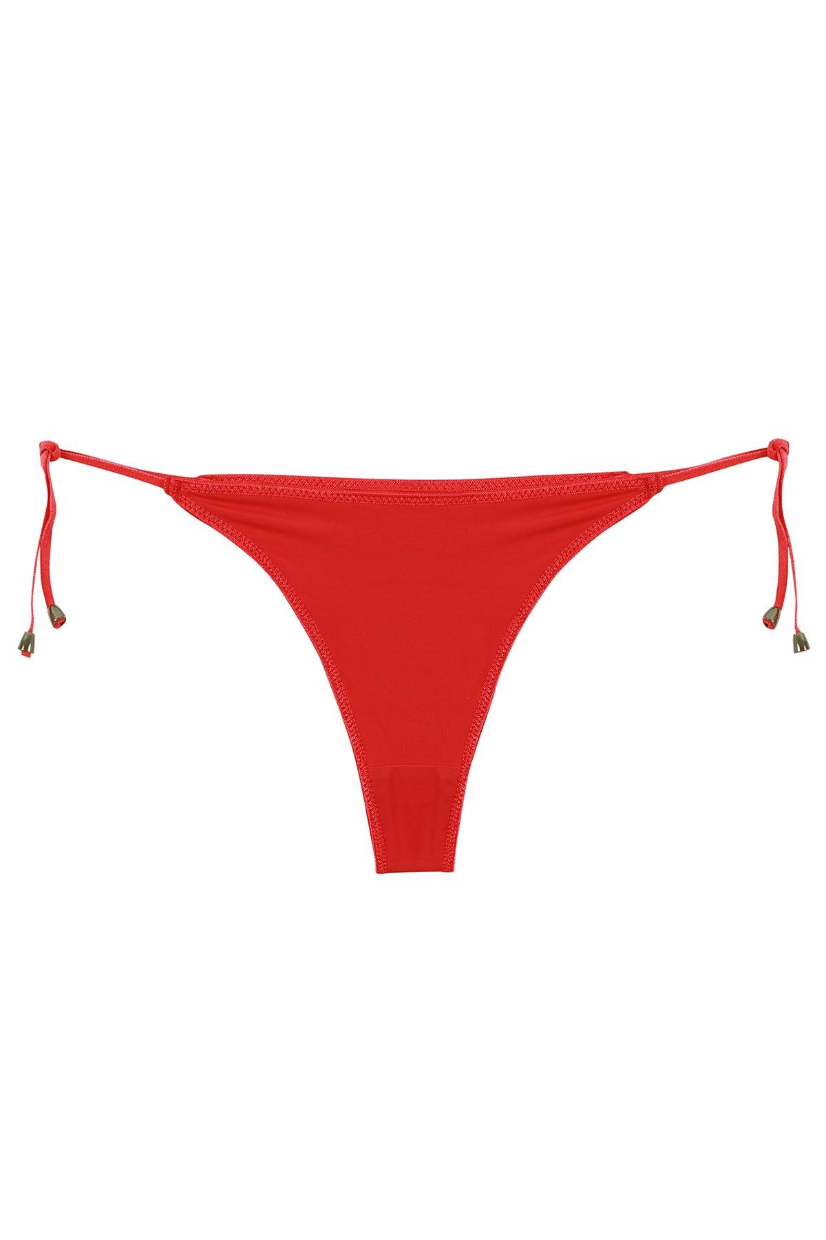 Akbeniz Kadın Kırmızı Yandan Bağlamalı 2’li Tanga Slip