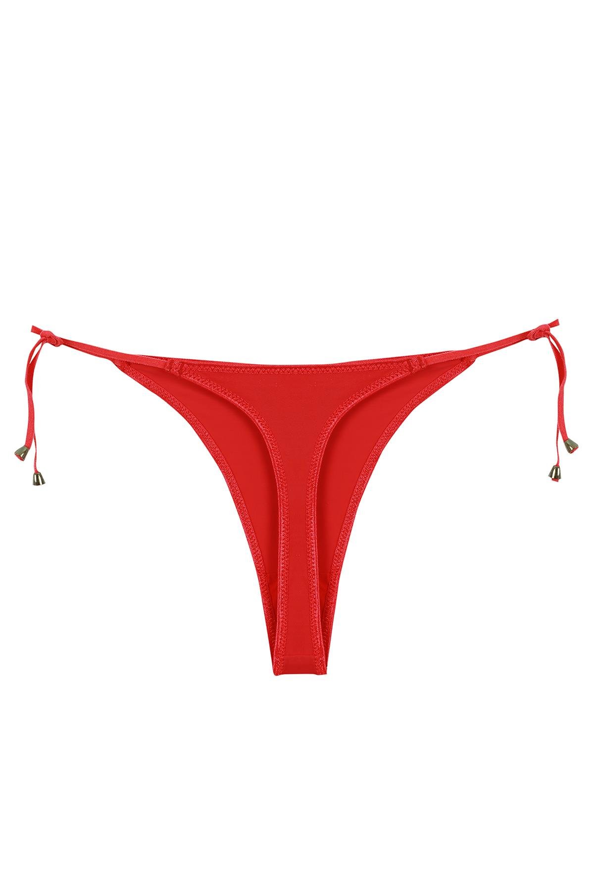 Akbeniz Kadın Kırmızı Yandan Bağlamalı 2’li Tanga Slip