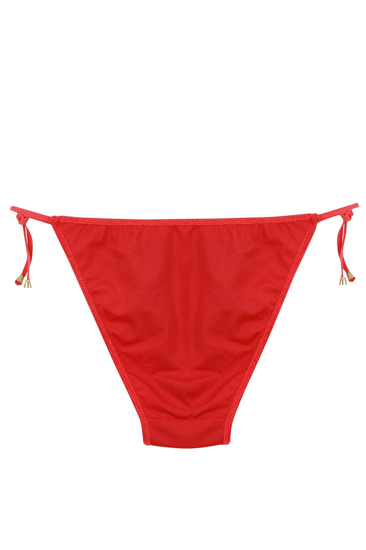 Akbeniz Kadın Kırmızı Yandan Bağlamalı 2’li String Slip