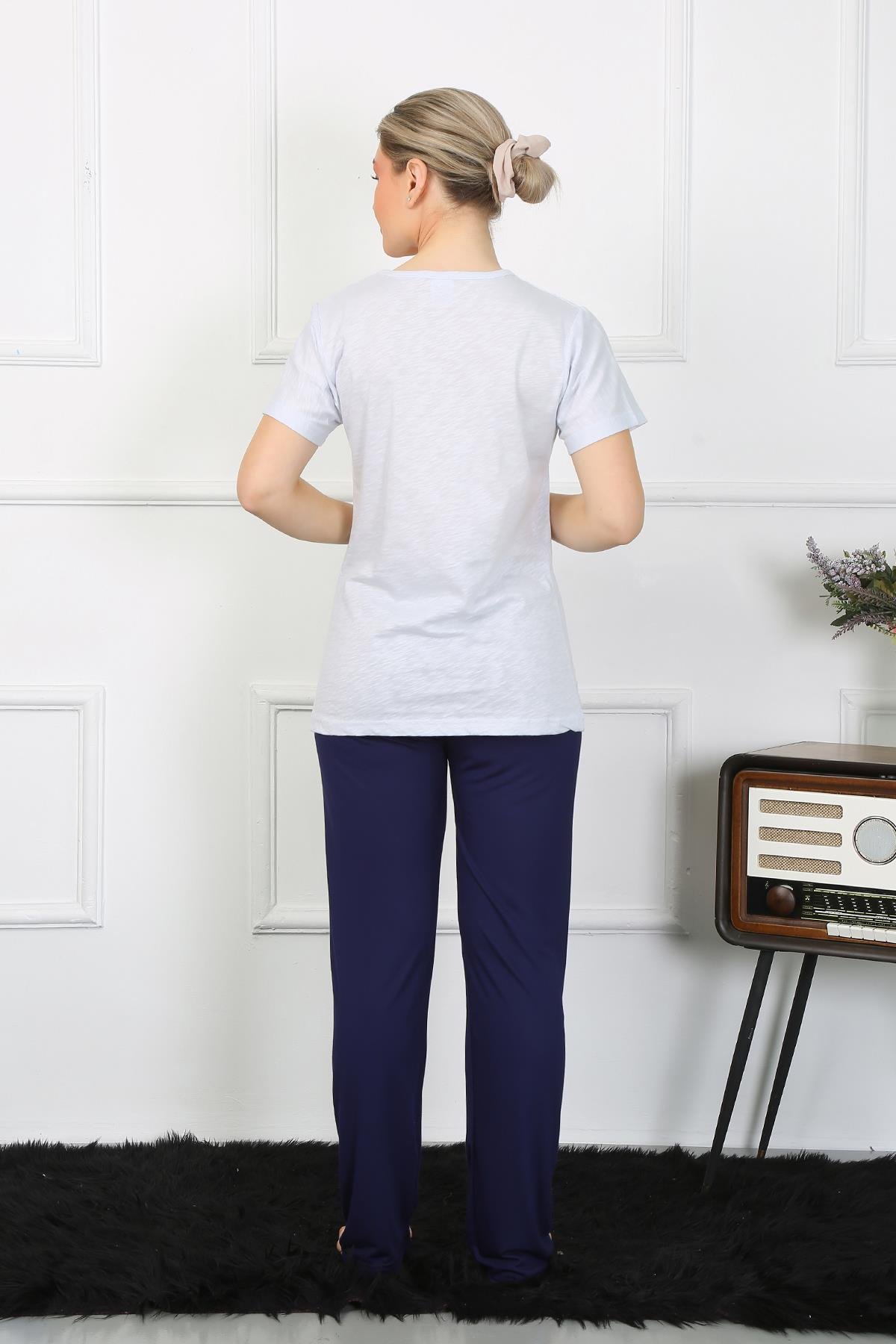 Akbeniz Kadın Kısa Kol Penye Pİjama Takımı 4208