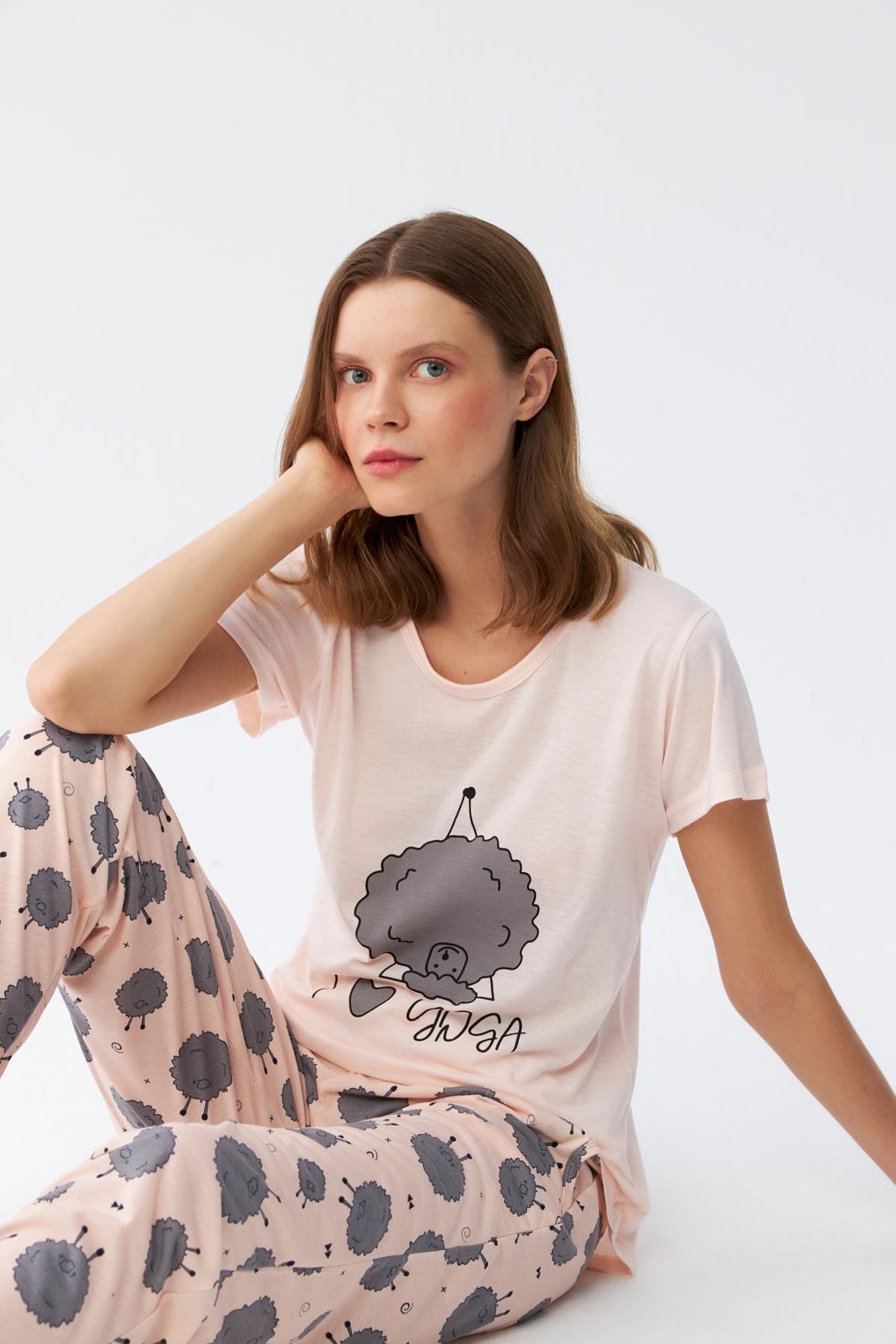 Akbeniz Kadın Kısa Kol Pijama Takım 20410