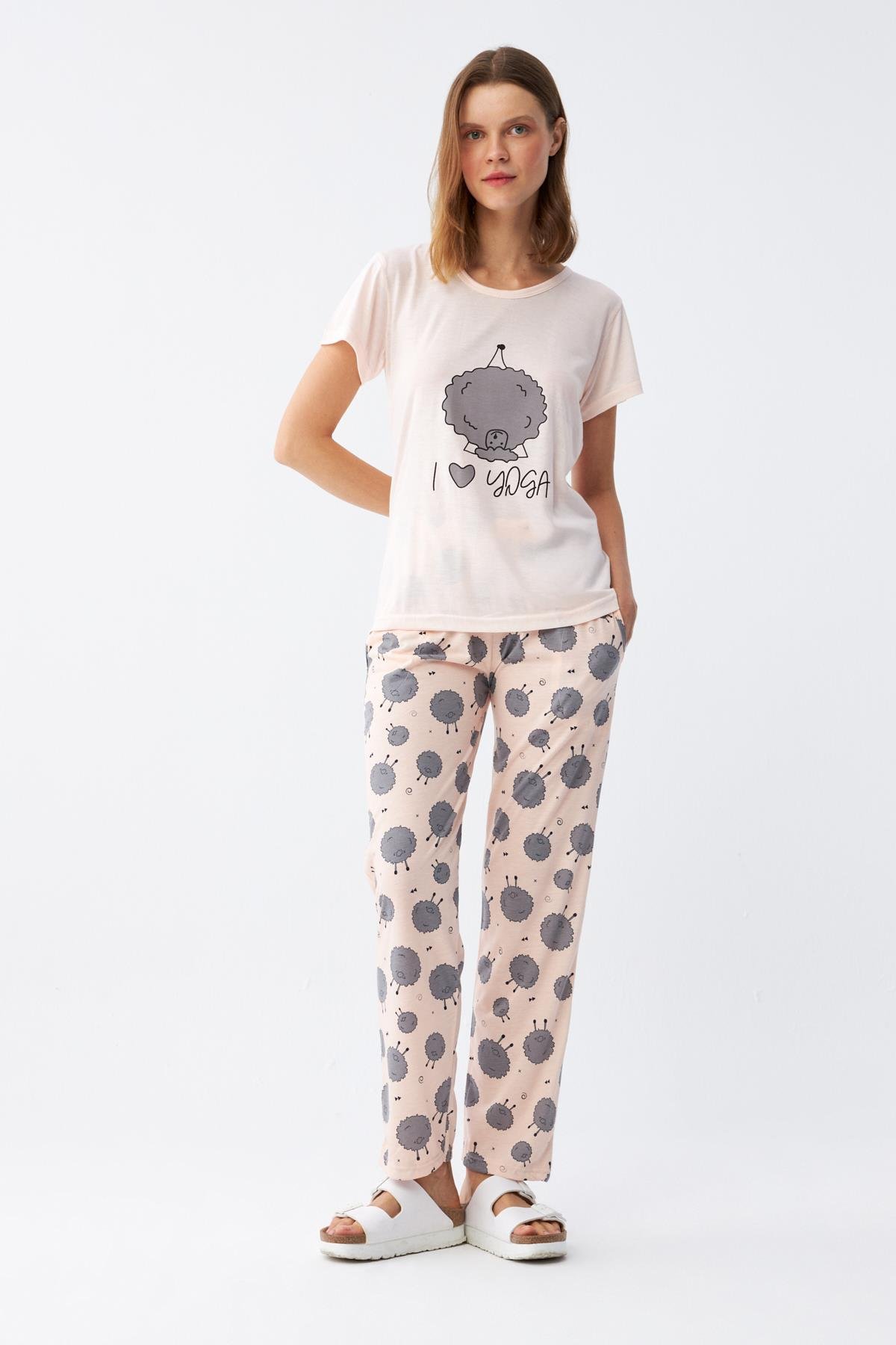 Akbeniz Kadın Kısa Kol Pijama Takım 20410