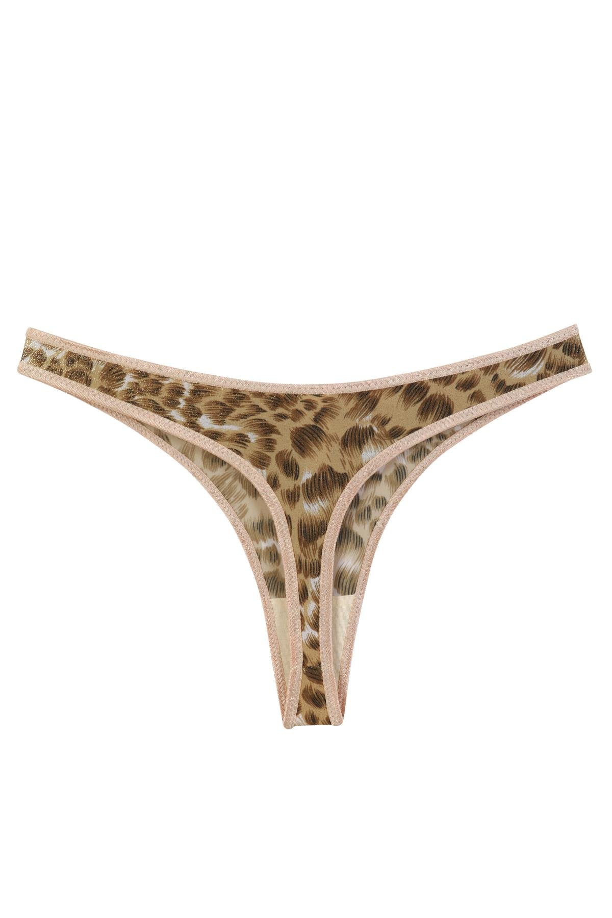 Akbeniz Kadın Leopar Desenli 2’li Tanga Slip