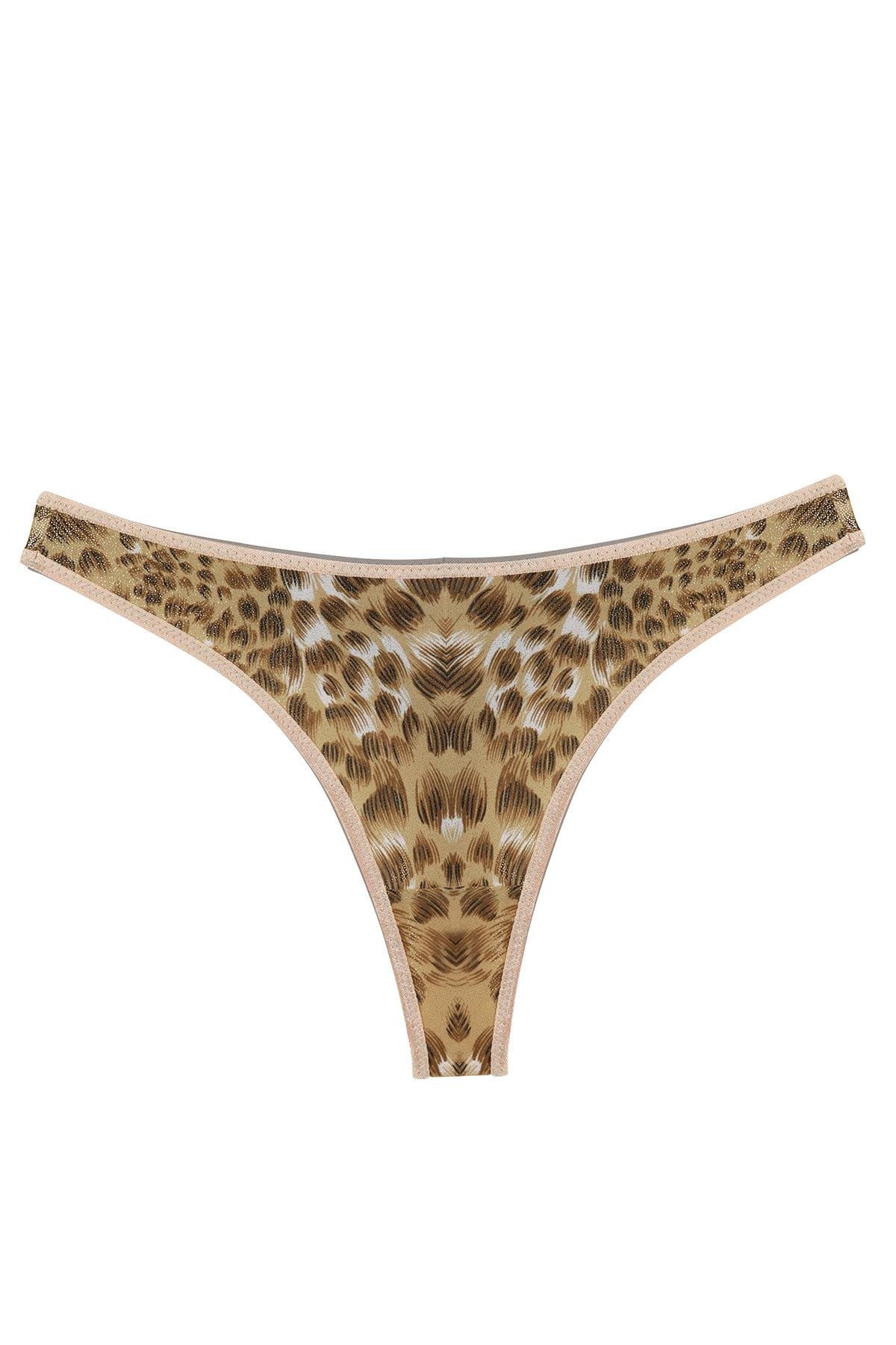 Akbeniz Kadın Leopar Desenli 2’li Tanga Slip