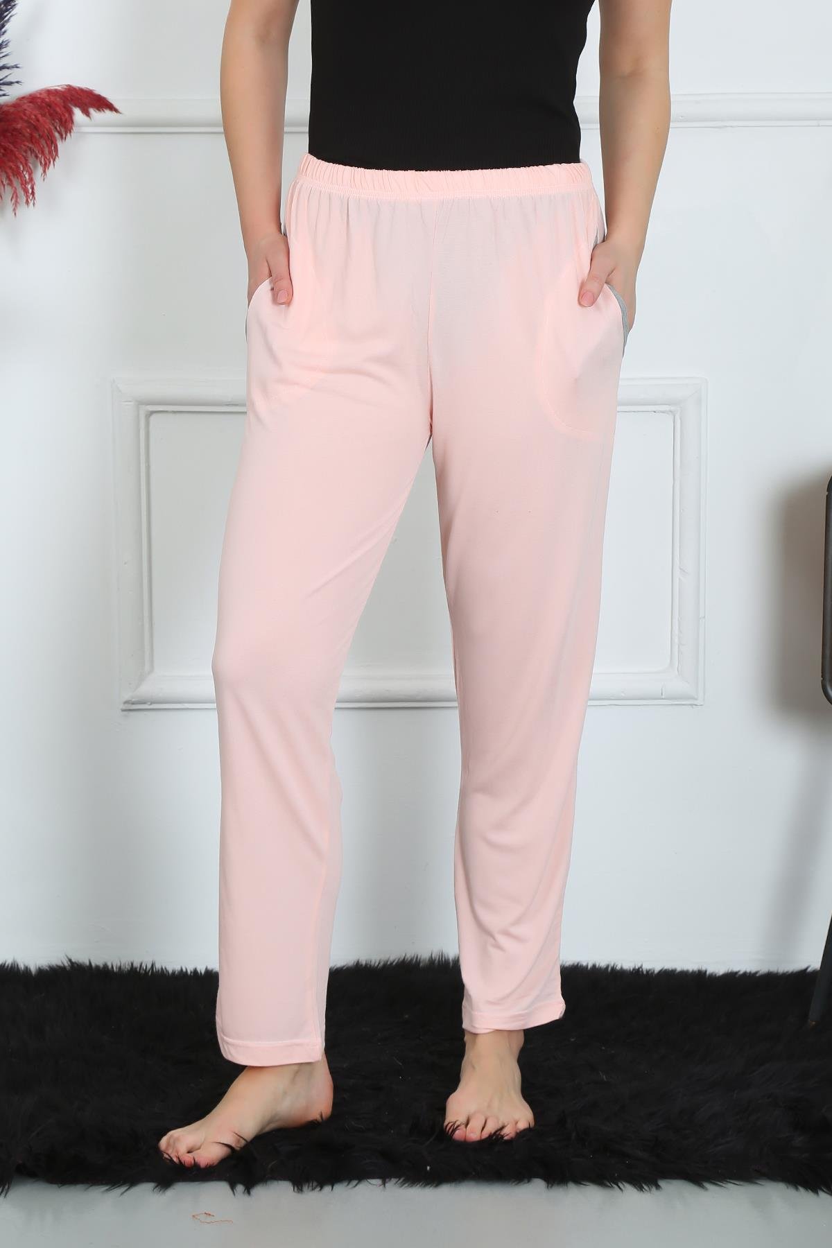 Akbeniz Kadın Pamuk Penye Cepli Tek Alt Pijama Pembe 27512