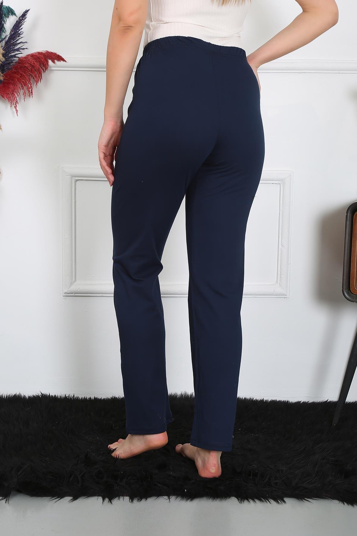 Akbeniz Kadın Pamuk Penye Tek Alt Pijama Lacivert 27514