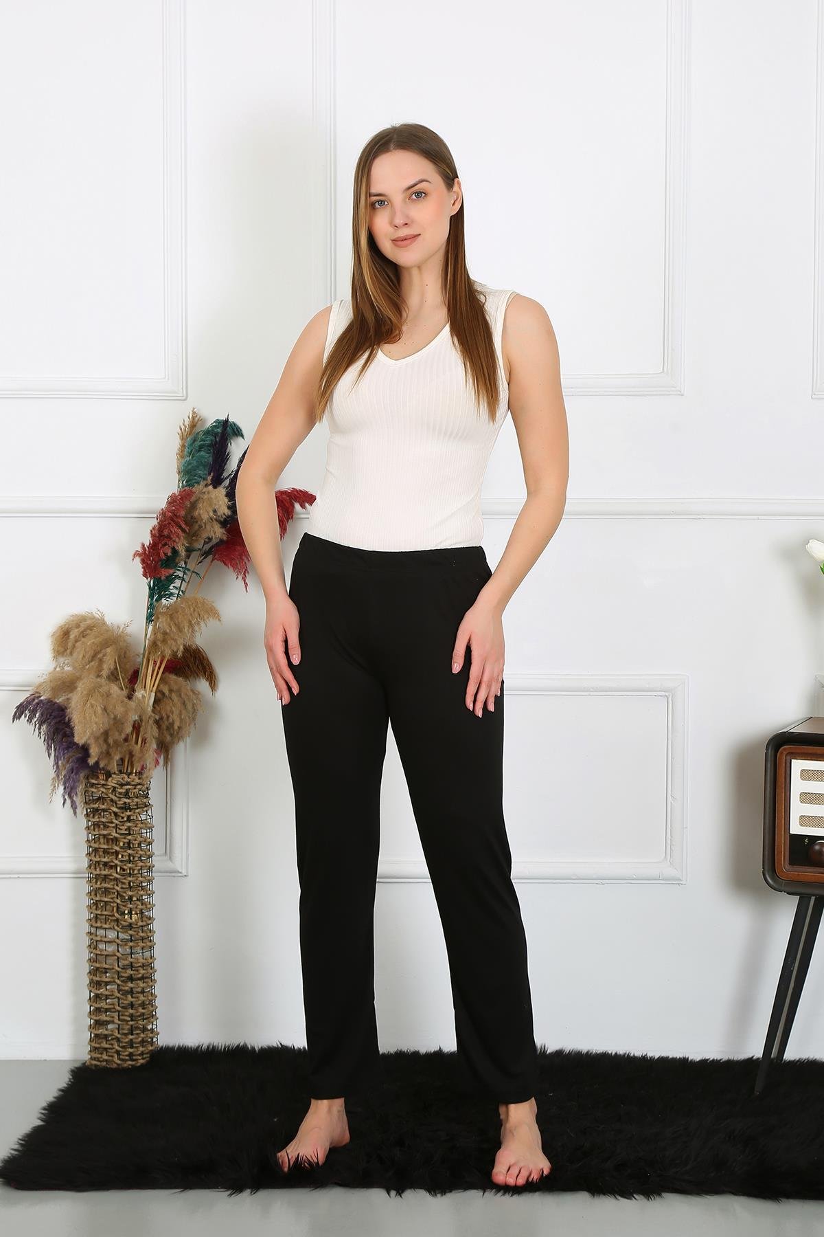 Akbeniz Kadın Pamuk Penye Tek Alt Pijama Siyah 27514