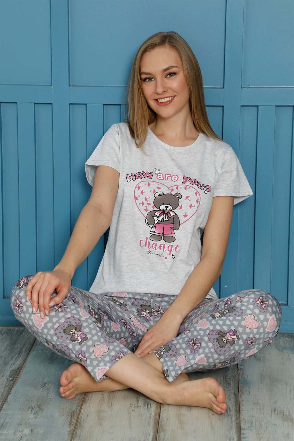 Akbeniz Kadın Pamuk Pijama Takım 20502G