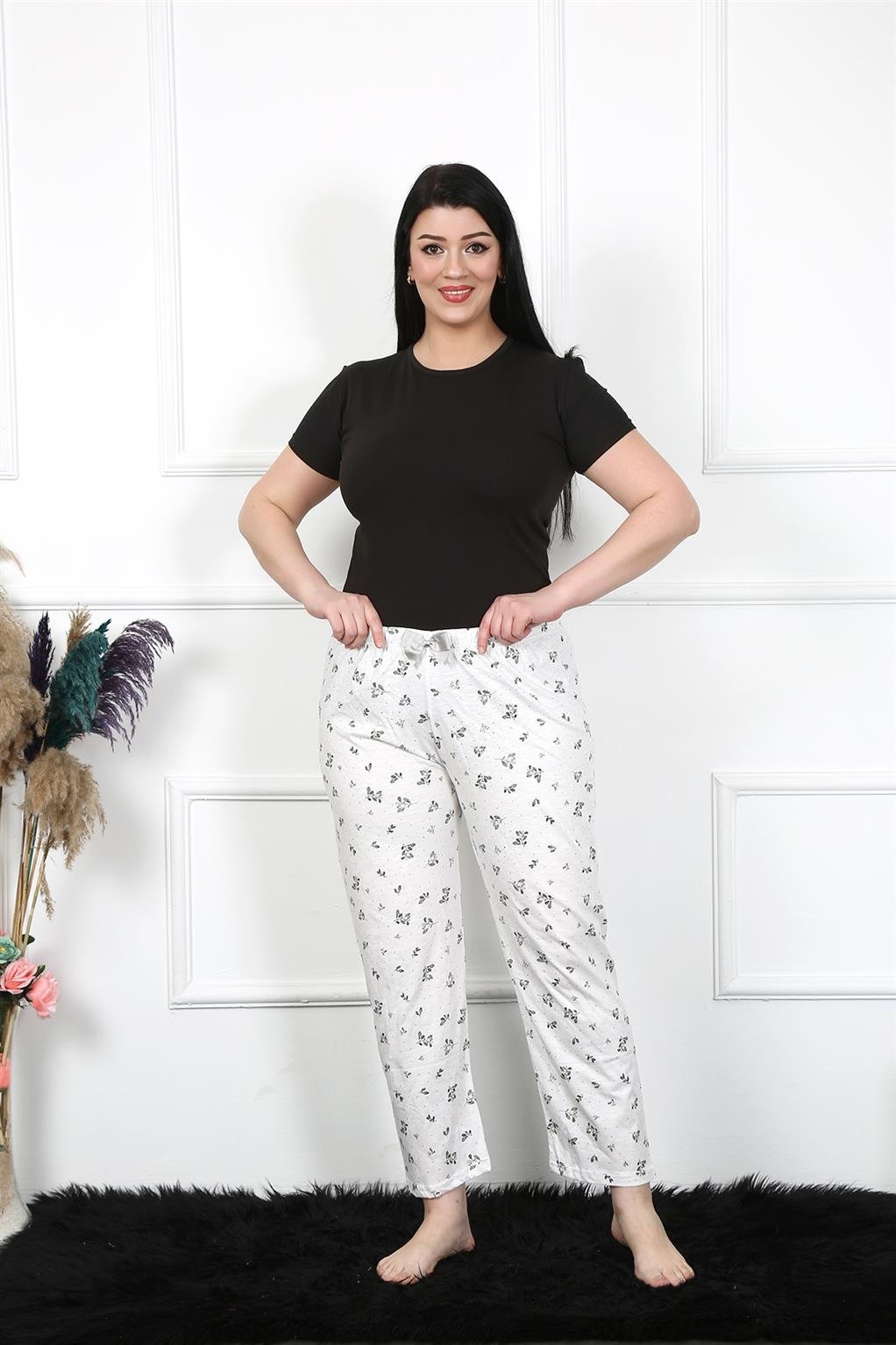 Akbeniz Kadın Pamuklu Büyük Beden Alt Pijama 27471