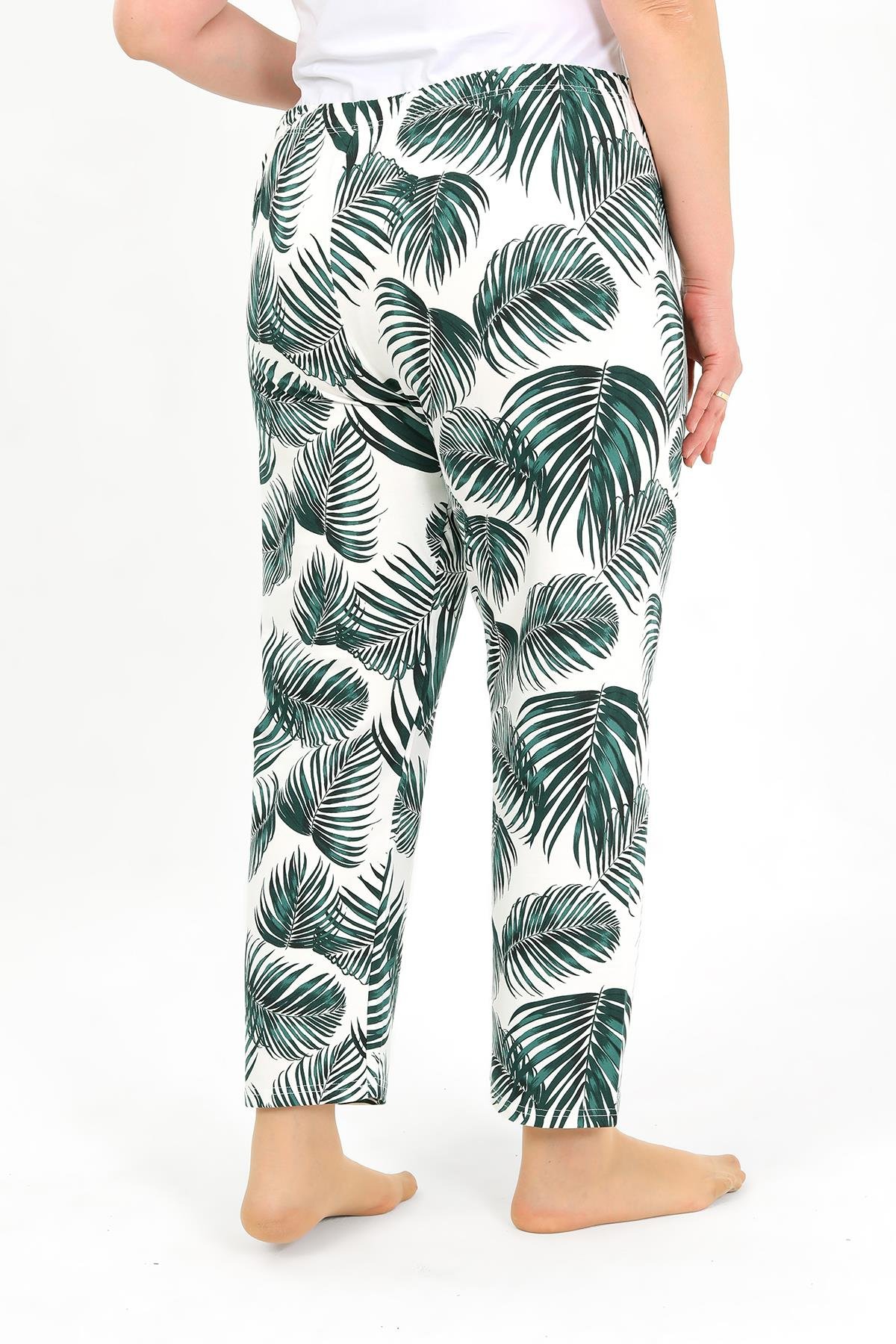 Akbeniz Kadın Pamuklu Büyük Beden Alt Pijama Yeşil 27563