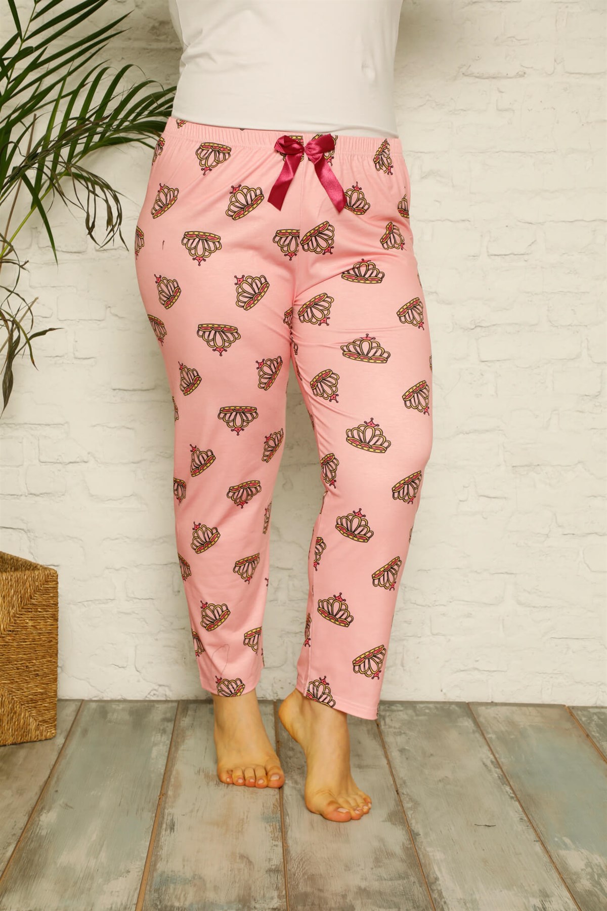 Akbeniz Kadın Pamuklu Büyük Beden Alt Pijama 27330