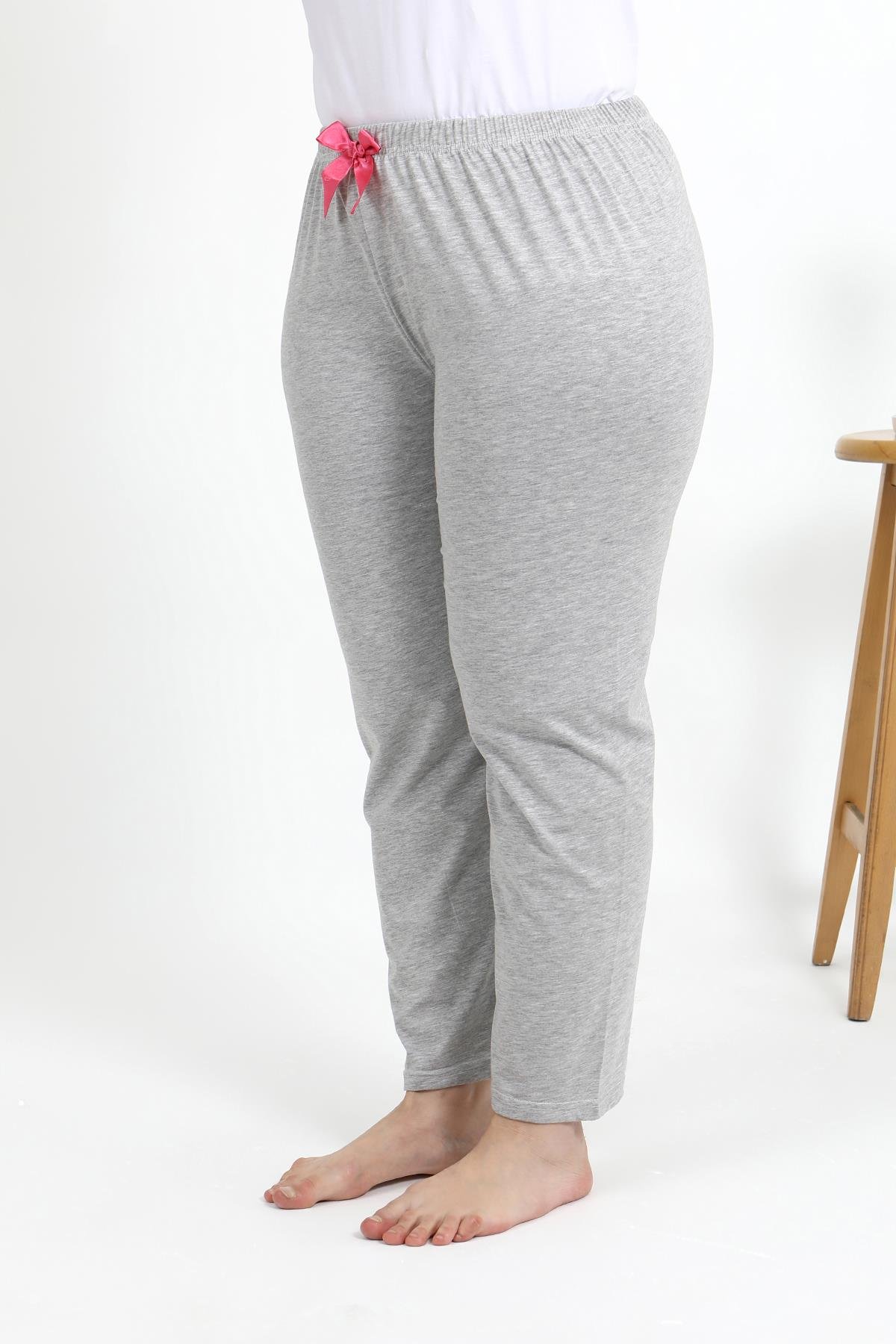 Akbeniz Kadın Pamuklu Büyük Beden Alt Pijama 27560 Gri
