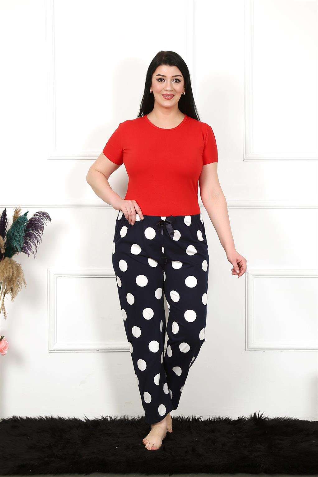 Akbeniz Kadın Pamuklu Büyük Beden Alt Pijama 27479