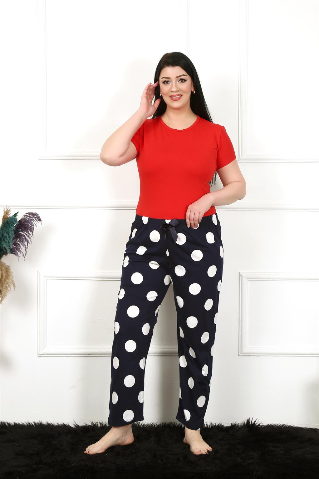 Akbeniz Kadın Pamuklu Büyük Beden Alt Pijama 27479