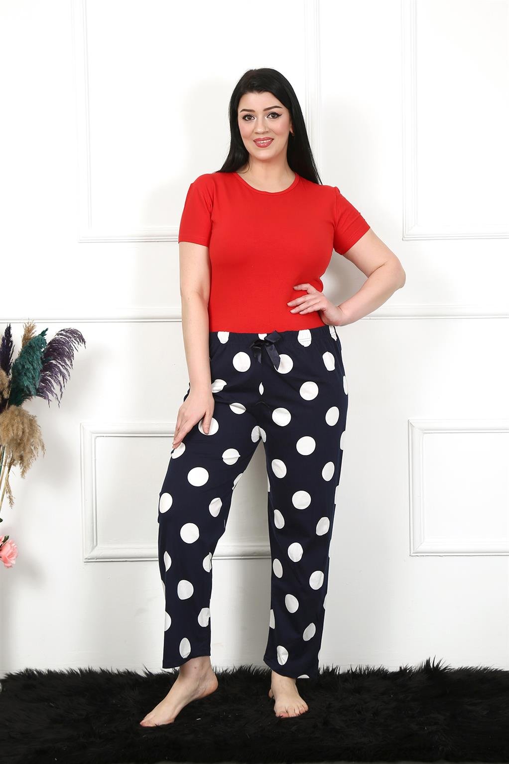 Akbeniz Kadın Pamuklu Büyük Beden Alt Pijama 27479