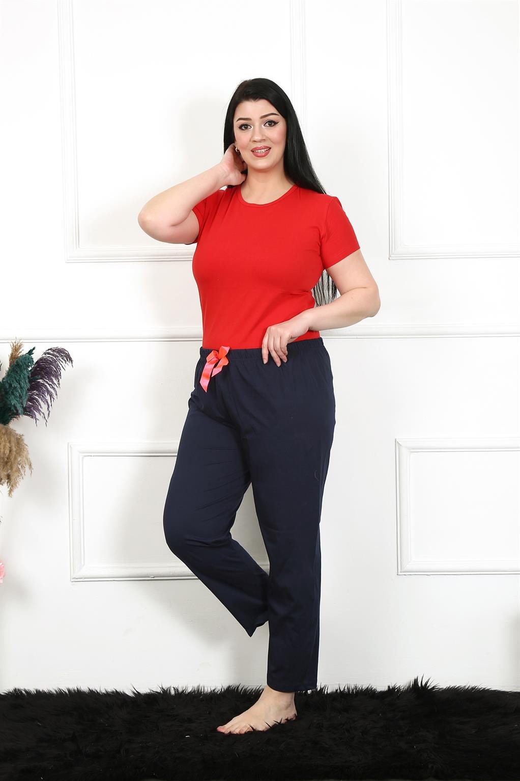 Akbeniz Kadın Pamuklu Büyük Beden Alt Pijama 27472