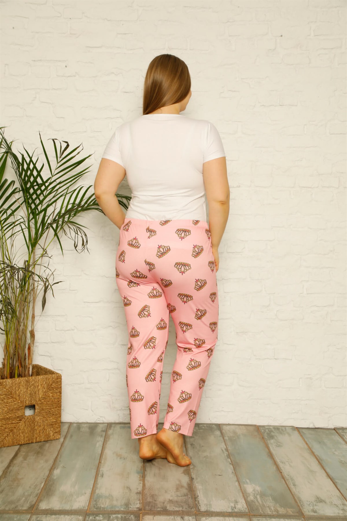 Akbeniz Kadın Pamuklu Büyük Beden Alt Pijama 27330